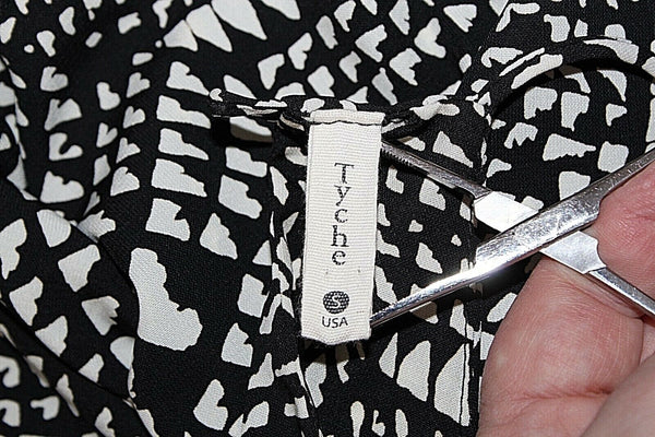Tyche Sz S x 3" Cream Black Bohemian Pocketed 100% Polyester Romper