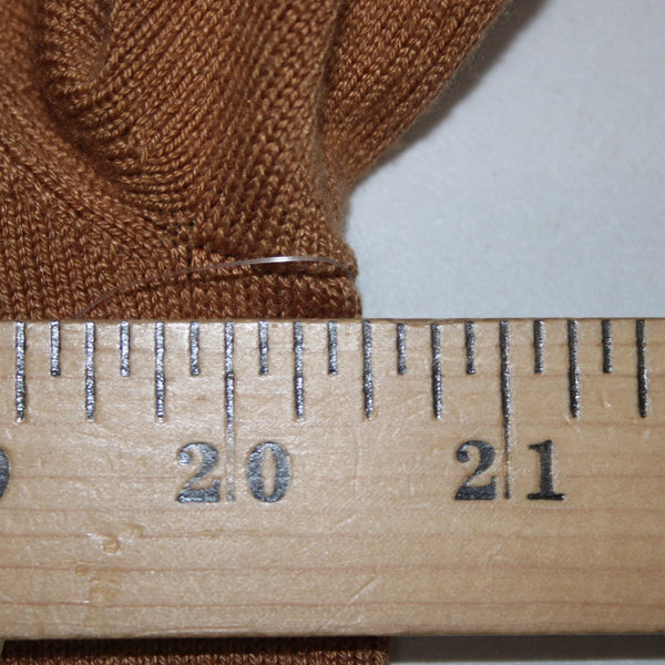 Chicos Sweater NEW $90 Sz 2 English Toffee Tan Luxe Tie Neck Rayon Nylon Sweater