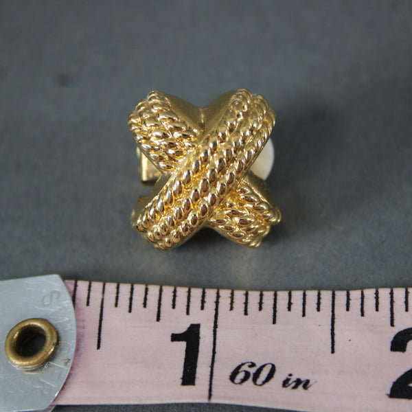 Ivana Goldtone Detachable Fringe Dangle 1.75" Huggie Clip On Earrings