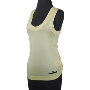 Adidas Stella McCartney Sz 36 Yellow Adjustable Back Lyocell Polyester Top