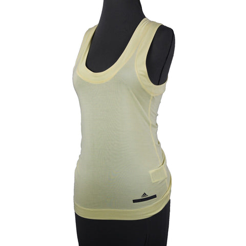 Adidas Stella McCartney Sz 36 Yellow Adjustable Back Lyocell Polyester Top