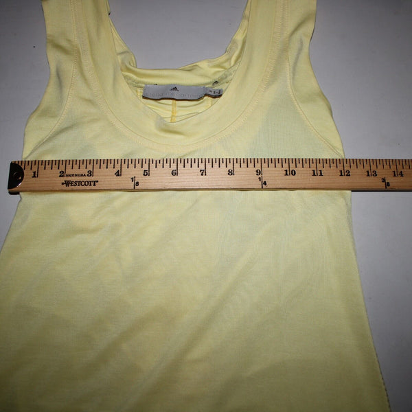 Adidas Stella McCartney Sz 36 Yellow Adjustable Back Lyocell Polyester Top