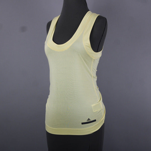 Adidas Stella McCartney Sz 36 Yellow Adjustable Back Lyocell Polyester Top