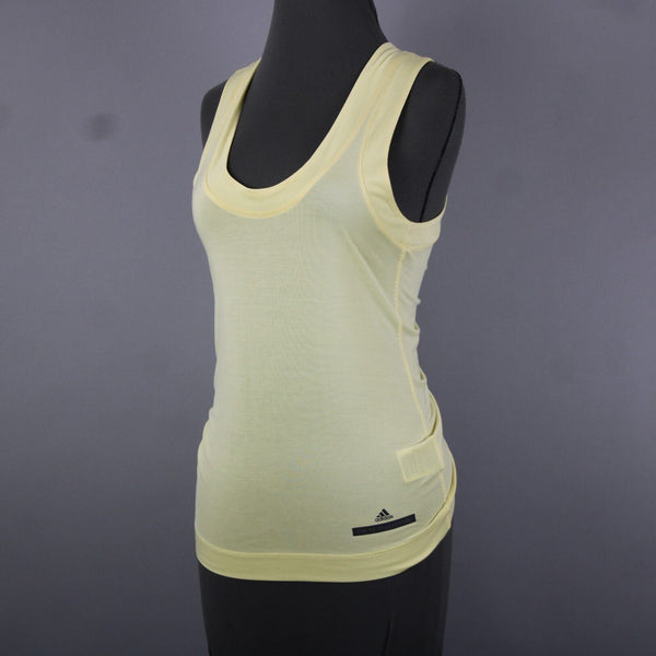 Adidas Stella McCartney Sz 36 Yellow Adjustable Back Lyocell Polyester Top