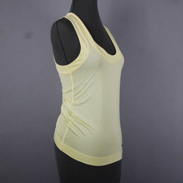 Adidas Stella McCartney Sz 36 Yellow Adjustable Back Lyocell Polyester Top