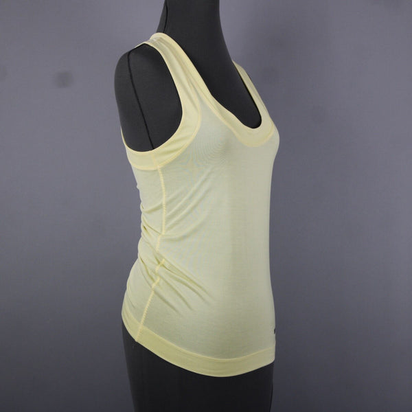 Adidas Stella McCartney Sz 36 Yellow Adjustable Back Lyocell Polyester Top
