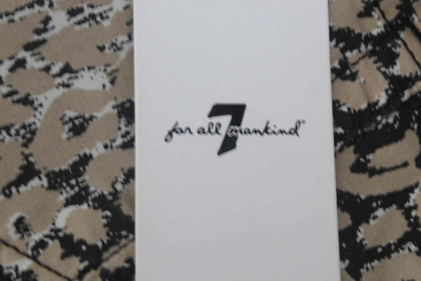 7 For All Mankind NEW $218 Sz 28 X 29 Brown Multi Skinny Cotton Blend Pant