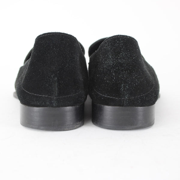 Johnny Was Flats Sz 10 Black Multi Bird Embroidered Slip On Suede Leather Flats