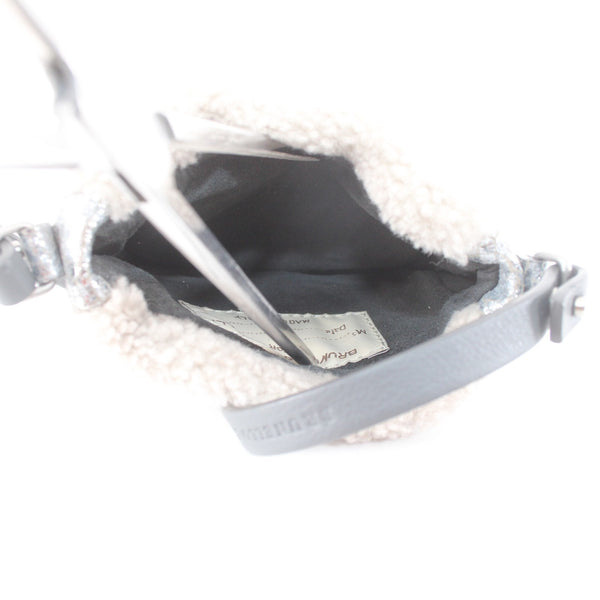 Brunello Cucinelli Purse 5 x 7 x 1 Gray Silver Metallic With Box Crossbody Purse