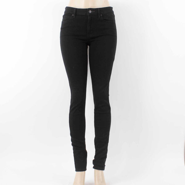 UniQlo Jeans Sz 28 x 32 Black Tapered Skinny Ultra Stretch Cotton Blend Jeans