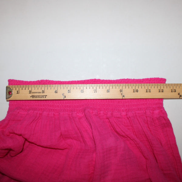 Michael Stars Pant NEW $136 Sz L x 31 Magenta Pink Double Gauze Wide Leg Pant