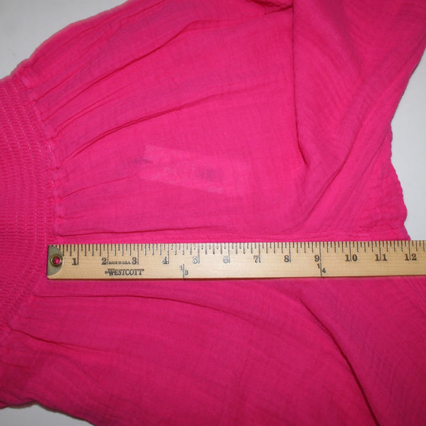 Michael Stars Pant NEW $136 Sz L x 31 Magenta Pink Double Gauze Wide Leg Pant