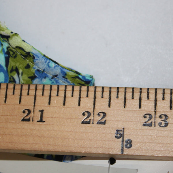 Dress Barn Woman Dress Sz 22W Green Blue Multicolor Floral Lined 100% Poly Dress