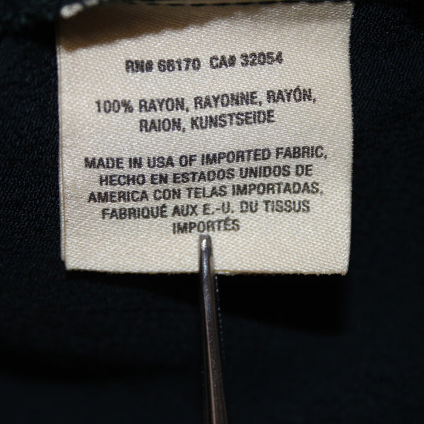 Holding Horses Dress Sz S Dark Green 3/4 Sleeve Hi Lo 100% Rayon Long Dress