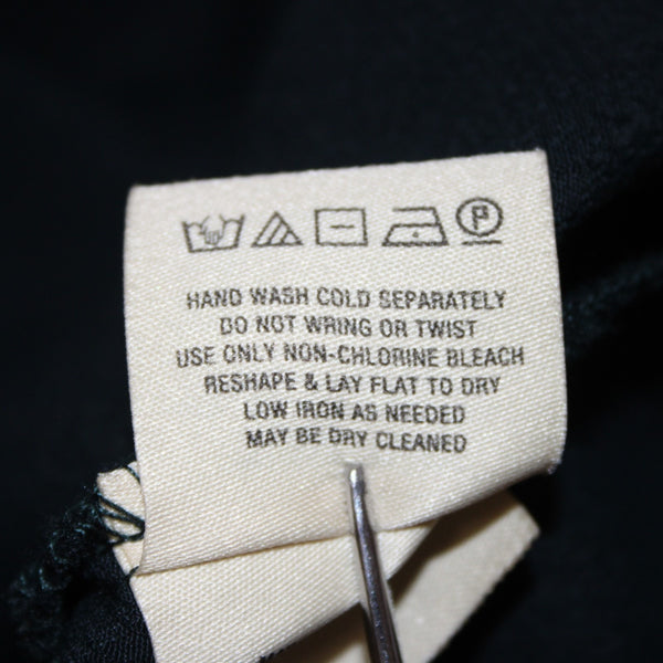 Holding Horses Dress Sz S Dark Green 3/4 Sleeve Hi Lo 100% Rayon Long Dress