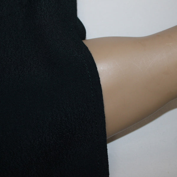 Holding Horses Dress Sz S Dark Green 3/4 Sleeve Hi Lo 100% Rayon Long Dress