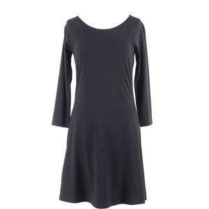 Synergy Sz XS Black Pullover A Line Scoop Neck Cotton Blend Knit Dress