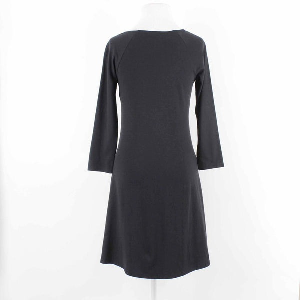 Synergy Sz XS Black Pullover A Line Scoop Neck Cotton Blend Knit Dress