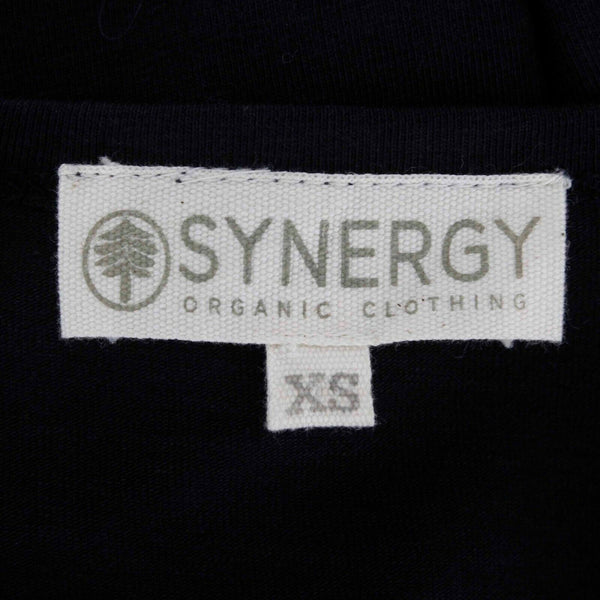 Synergy Sz XS Black Pullover A Line Scoop Neck Cotton Blend Knit Dress