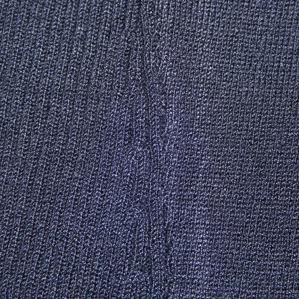 Chicos Top NEW $50 Sz 2 Navy Blue Rib Trim Detail Tank Rayon Top