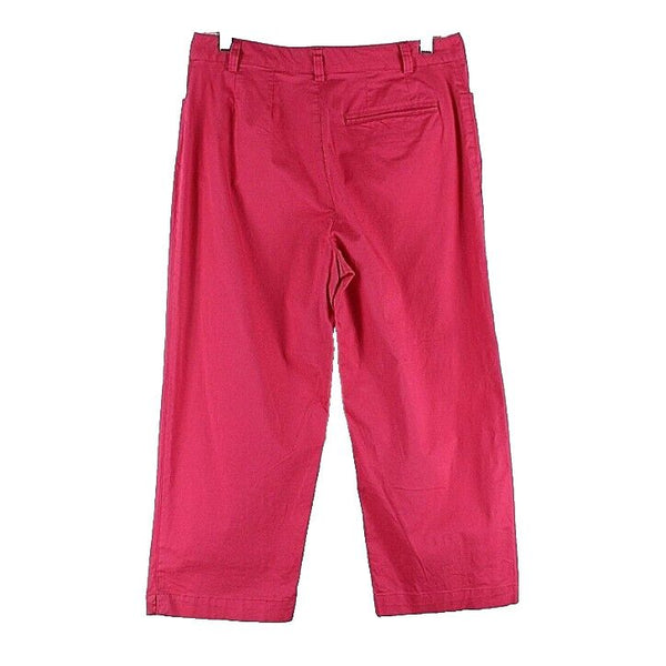 Caribbean Joe Size 10 x 22 Magenta Pink Cotton Spandex Capri Clamdigger Pant