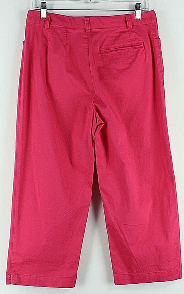 Caribbean Joe Size 10 x 22 Magenta Pink Cotton Spandex Capri Clamdigger Pant