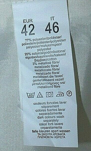 Tex by Max Azria NEW Sz 42 Cream Gold Pocketed Textured Poly Cotton Jacket