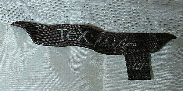 Tex by Max Azria NEW Sz 42 Cream Gold Pocketed Textured Poly Cotton Jacket