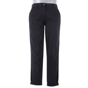 Talbots Sz 2 x 26.5 Black Cuffed Slim Girlfriend Chino Cotton Blend Pant