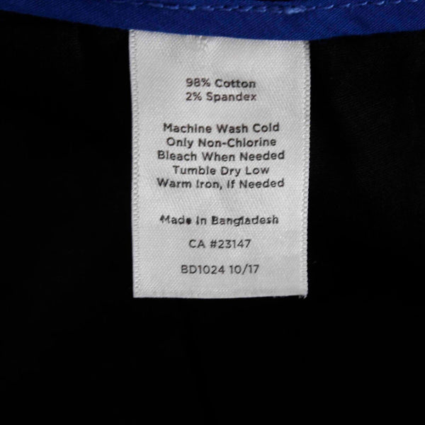 Talbots Sz 2 x 26.5 Black Cuffed Slim Girlfriend Chino Cotton Blend Pant