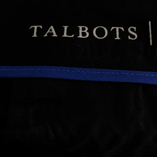 Talbots Sz 2 x 26.5 Black Cuffed Slim Girlfriend Chino Cotton Blend Pant