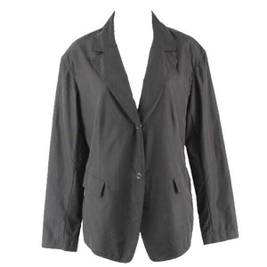 Lafayette 148 Sz 6 Black 2 Snap Partially Lined 100% Polyester Blazer Jacket