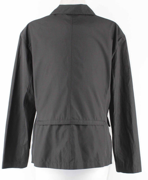 Lafayette 148 Sz 6 Black 2 Snap Partially Lined 100% Polyester Blazer Jacket