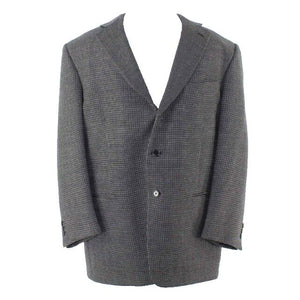 Talllia Sartoria Loro Piana Sz 50S? Black Multi 3 Button Cashmere? Men's Blazer