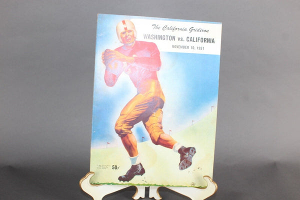 The California Gridiron Washington Vs California 1951 Program Book