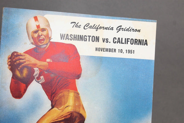 The California Gridiron Washington Vs California 1951 Program Book