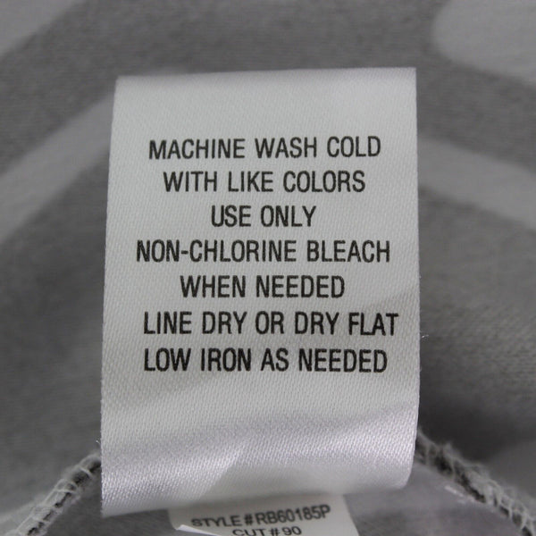 Robbie Bee Signature Sz 4P Gray White Coral Geometric Poly Blend Knit Dress