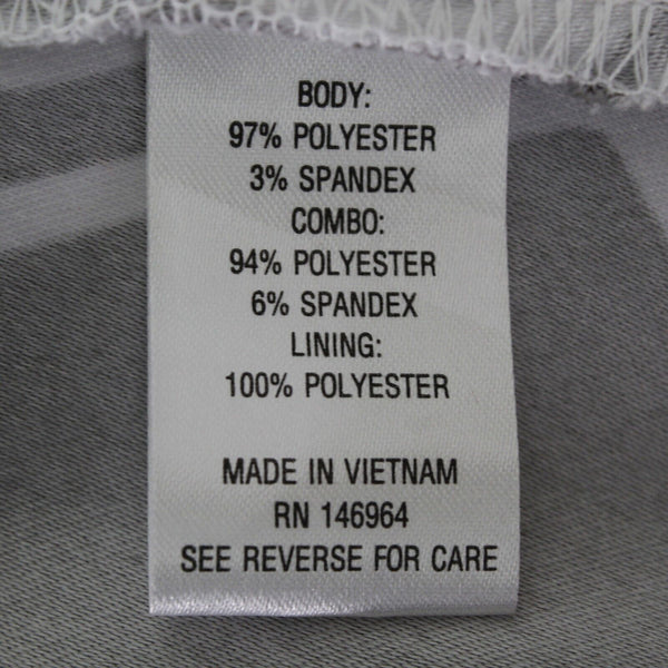 Robbie Bee Signature Sz 4P Gray White Coral Geometric Poly Blend Knit Dress