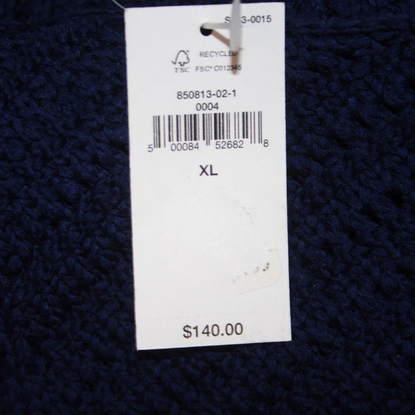 Banana Republic Dress NEW $140 Sz XL Navy Blue Open Knit UnLined Cotton Spandex