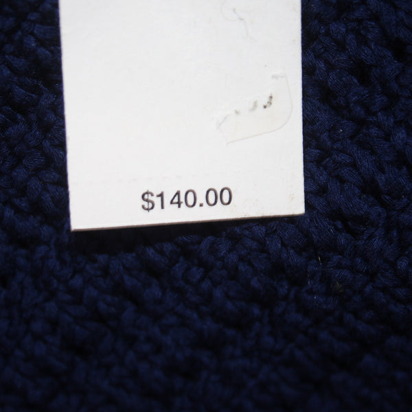 Banana Republic Dress NEW $140 Sz XL Navy Blue Open Knit UnLined Cotton Spandex