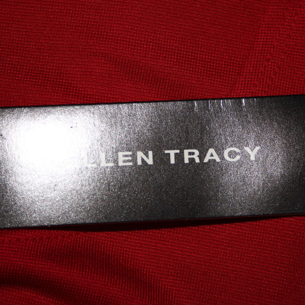 Ellen Tracy NEW $228 Sz 1X Paprika Red Short Sleeve Silk Spandex Top