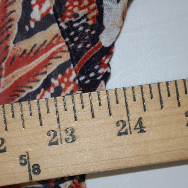 Pilcro Top Sz S Orange Multi Color Collared Buttons Lined 100% Poly Viscose Top