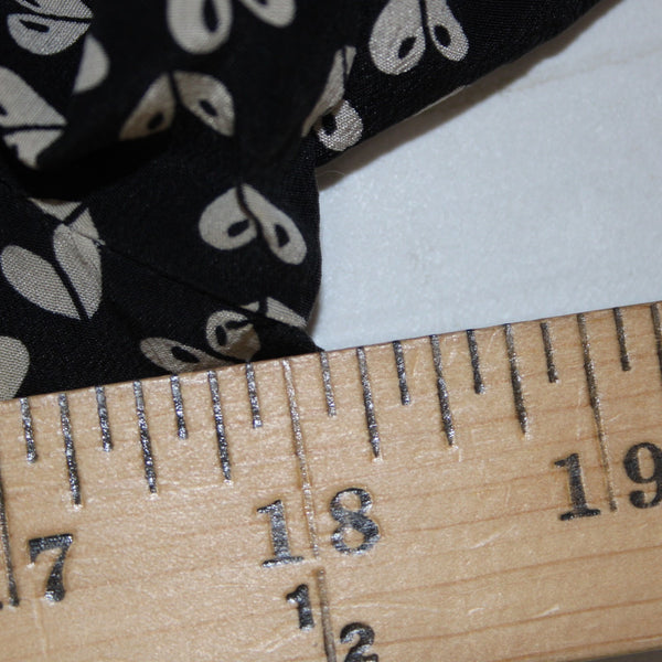 Maeve Top Sz S Black Cream Hi Lo 100% Silk Whimsical Blue Back Zipper Top