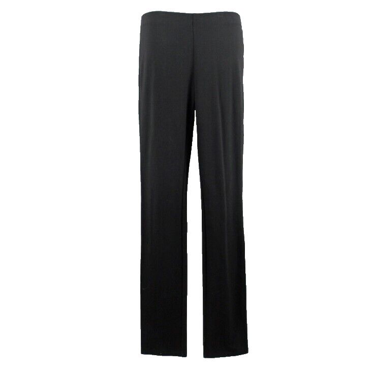Eileen Fisher Sz XS x 32 Black Pull On Slim Viscose Nylon Spandex Knit Pant