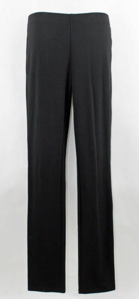 Eileen Fisher Sz XS x 32 Black Pull On Slim Viscose Nylon Spandex Knit Pant