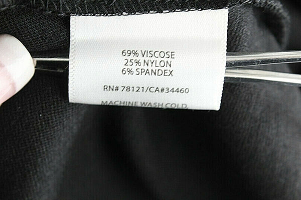 Eileen Fisher Sz XS x 32 Black Pull On Slim Viscose Nylon Spandex Knit Pant