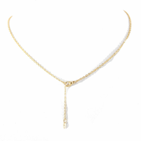 KRISTEN NEW Goldtone Rhinestone Accent 14.5" w 4.5" Multi Ring Ext Necklace