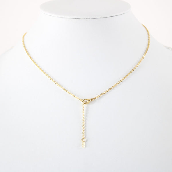 KRISTEN NEW Goldtone Rhinestone Accent 14.5" w 4.5" Multi Ring Ext Necklace