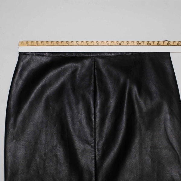 Cupcakes and Cashmere NEW Sz 6 Black Full Back Zip Faux Leather Pencil Skirt