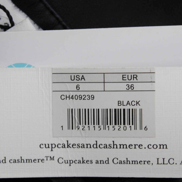 Cupcakes and Cashmere NEW Sz 6 Black Full Back Zip Faux Leather Pencil Skirt